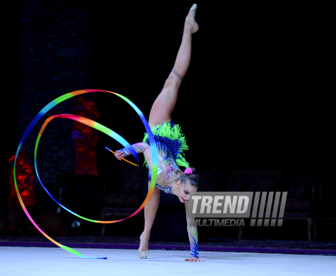 Day 2 of FIG World Cup Final in Rhythmic Gymnastics kicks off in Baku. Azerbaijan, Baku, 23 July 2016